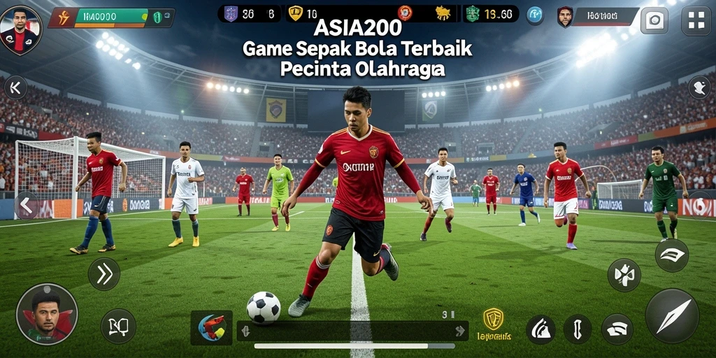 Tampilan menakjubkan gameplay sepak bola di ASIA200.