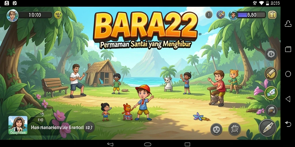 Tangkapan layar BARA22 menampilkan visual gameplay yang cerah dan interaktif.