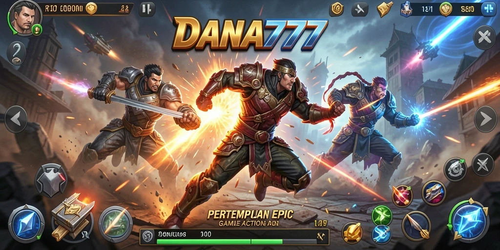 Tampilan aksi seru dalam gameplay DANA777 yang mendebarkan.