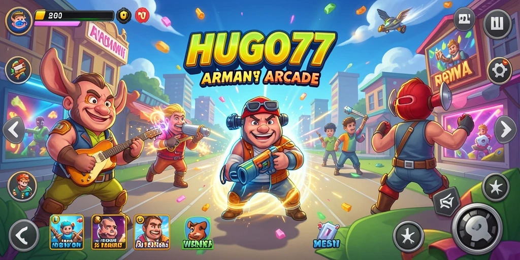 Tampilan gameplay seru HUGO77 yang penuh tantangan.