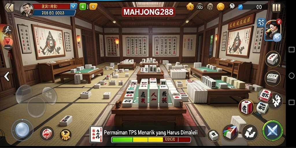 Tangkapan layar gameplay <strong>MAHJONG288</strong> menampilkan aksi menegangkan dalam TPS.