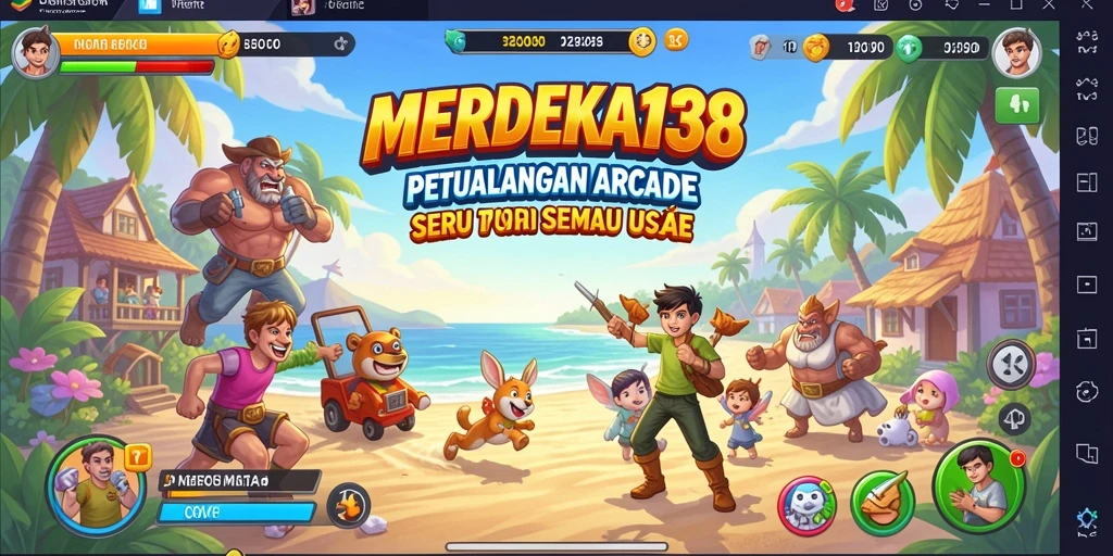 Tampilan gameplay seru dan mendebarkan dari MERDEKA138.