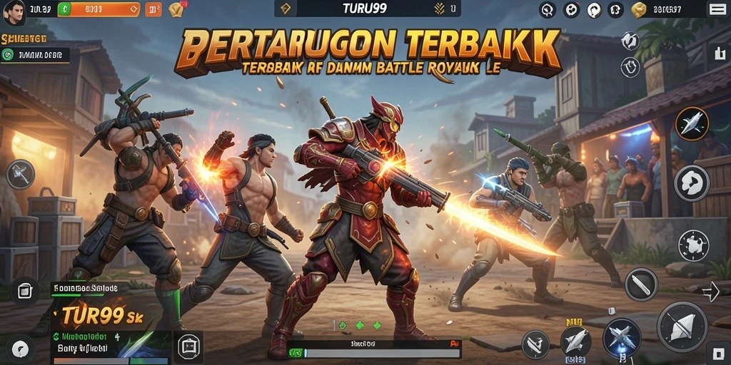 Tangkapan layar TURU99 dengan aksi seru dalam pertarungan Battle Royale.